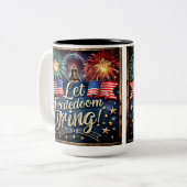 Tasse 2 Couleurs Une oeuvre d'art dynamique et patriotique (Devant gauche)