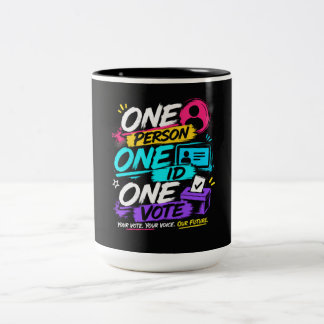 Tasse 2 Couleurs Une personne, un ID, un vote