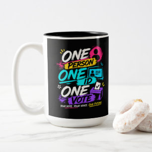 Tasse 2 Couleurs Une personne, un ID, un vote