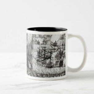 Tasse 2 Couleurs Une perspective de la ville et du port