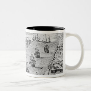 Tasse 2 Couleurs Une perspective du Towne et du port de Harwich