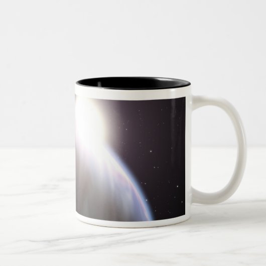 Tasse 2 Couleurs Une planète extrasolaire avec son étoile parente (Droit)