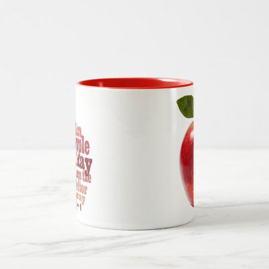 Tasse 2 Couleurs Une pomme par jour (Centre)