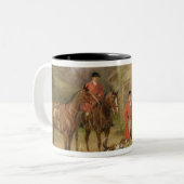 Tasse 2 Couleurs Une réunion aux trois pigeons (Devant gauche)