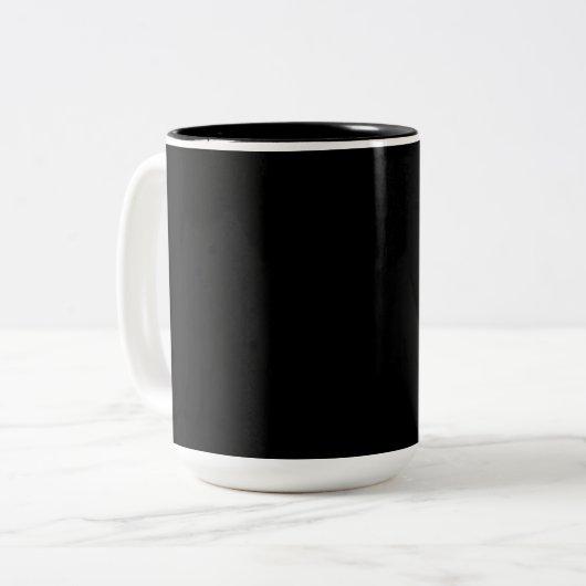 Tasse 2 Couleurs Une surface noire texturée avec un motif de grain (Devant gauche)
