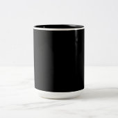 Tasse 2 Couleurs Une surface noire texturée avec un motif de grain (Centre)