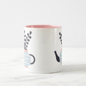 Tasse 2 Couleurs Une théière moderne simple au pastel plante (Centre)