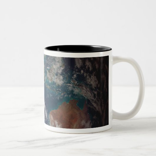 Tasse 2 Couleurs Une vue complète de la Terre montrant les données (Droit)