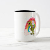 Tasse 2 Couleurs Unicorn équitation Dinosaur (Devant droit)