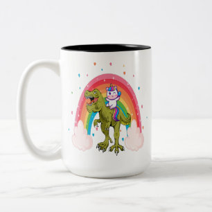 Tasse 2 Couleurs Unicorn équitation Dinosaur