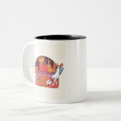 Tasse 2 Couleurs Unicorn Flamant rose Beach (Devant gauche)
