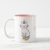 Tasse 2 Couleurs Unicorn Kitty (Gauche)