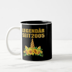 Tasse 2 Couleurs Unicorn Legendär Seit 2005 Einhorn 16. Geburtstags