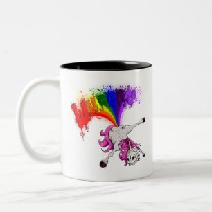 Tasse 2 Couleurs unicorn rainbow fart
