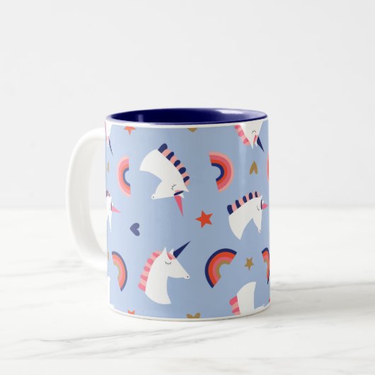 Tasse 2 Couleurs Unicorne (Devant gauche)