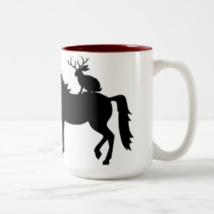 Tasse 2 Couleurs Unicorne, Bigfoot, Jackalope
