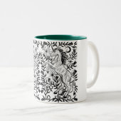 Tasse 2 Couleurs Unicorne bloc d'impression (Devant droit)