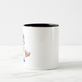Tasse 2 Couleurs Unicorne de Noël (Centre)