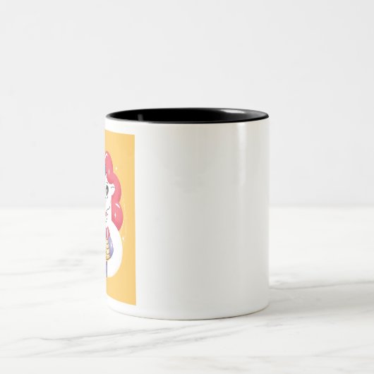 Tasse 2 Couleurs Unicorne de Pâques (Centre)