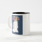 Tasse 2 Couleurs Unicorne d'été (Devant gauche)