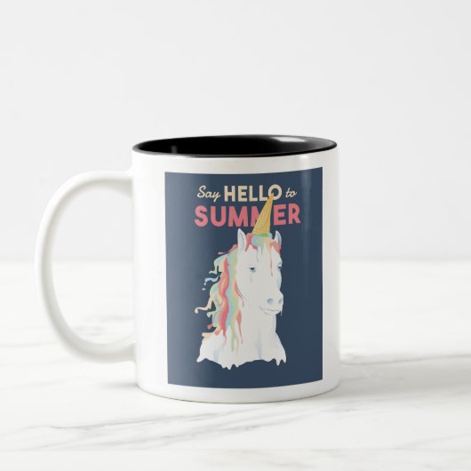 Tasse 2 Couleurs Unicorne d'été (Gauche)