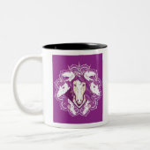 Tasse 2 Couleurs Unicorne pourpre Mandala (Gauche)