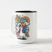 Tasse 2 Couleurs Unicorne unique (Devant gauche)