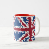 Tasse 2 Couleurs Union Jack Bespoke (Devant droit)