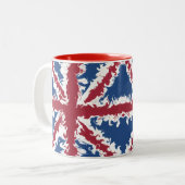 Tasse 2 Couleurs Union Jack Bespoke (Devant gauche)