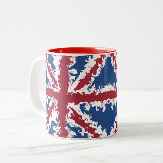 Tasse 2 Couleurs Union Jack Bespoke (Devant gauche)