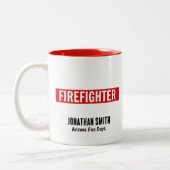 Tasse 2 Couleurs Unique Firefighter in Thin Red Line (Gauche)