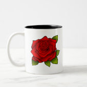 Tasse 2 Couleurs Unique Rose Rouge (Gauche)