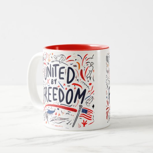 Tasse 2 Couleurs Unis par la liberté (Devant gauche)