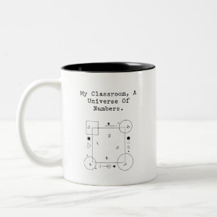Tasse 2 Couleurs Univers classe de nombres Monde des maths