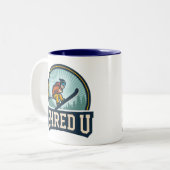 Tasse 2 Couleurs Université de ski Shred (Devant gauche)