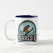 Tasse 2 Couleurs Université de ski Shred (Gauche)