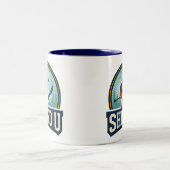 Tasse 2 Couleurs Université de ski Shred (Centre)