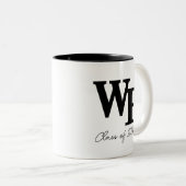 Tasse 2 Couleurs Université Wake Forest | WF (Devant droit)
