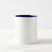 Tasse 2 Couleurs Upload Business Logo Navy Blue White Template (Centre)