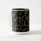 Tasse 2 Couleurs Urban Glam Gold Chains Pattern (Devant gauche)