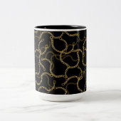 Tasse 2 Couleurs Urban Glam Gold Chains Pattern (Centre)