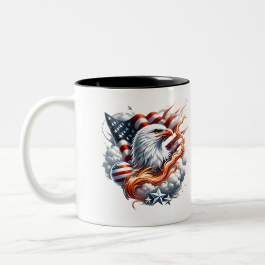 TASSE 2 COULEURS US EAGLE DESIGN (Gauche)