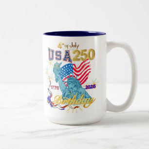Tasse 2 Couleurs USA 250e anniversaire 4 juillet 1776-2026 (R)