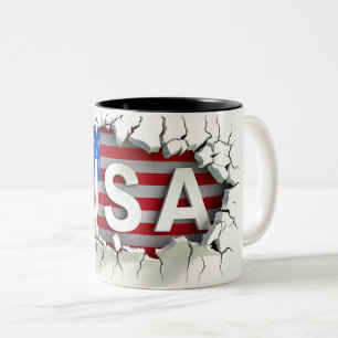 Tasse 2 Couleurs USA Mug, 4th of July Mug, Independence Day