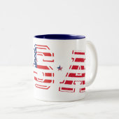 Tasse 2 Couleurs USA Patriot (Devant droit)