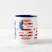 Tasse 2 Couleurs USA Patriot (Centre)