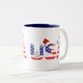 Tasse 2 Couleurs USA pour Noël (Devant droit)