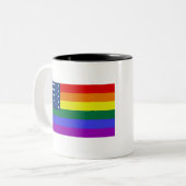 Tasse 2 Couleurs USA Rainbow Pride (Devant gauche)