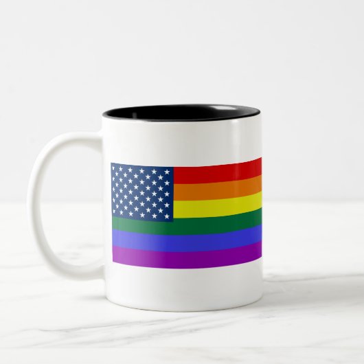 Tasse 2 Couleurs USA Rainbow Pride (Gauche)
