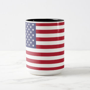 Tasse 2 Couleurs USA Stars and Stripes (Drapeau des Etats-Unis)